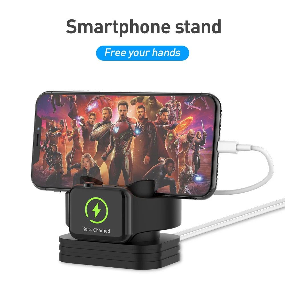 AIYIMA 2 в 1 Apple Watch Подставка для зарядки док-станции Airpods iPhone One Plus X XS 8 iWatch док-станция