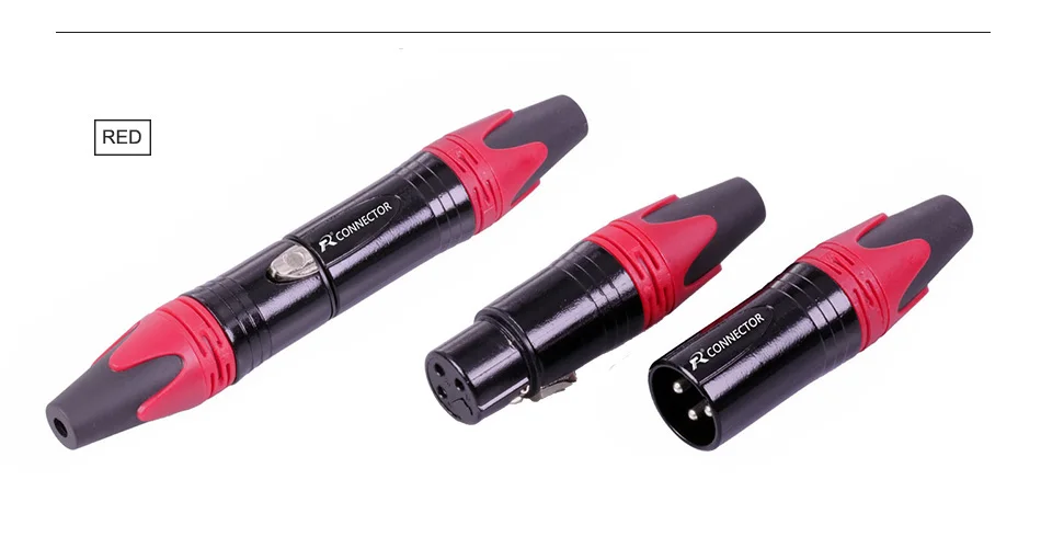 20 шт./10 комплектов 10 шт. 3 Pin XLR Female Jack+ 10 шт. штекер Профессиональный 3-полюсный XLR разъем микрофона оптом