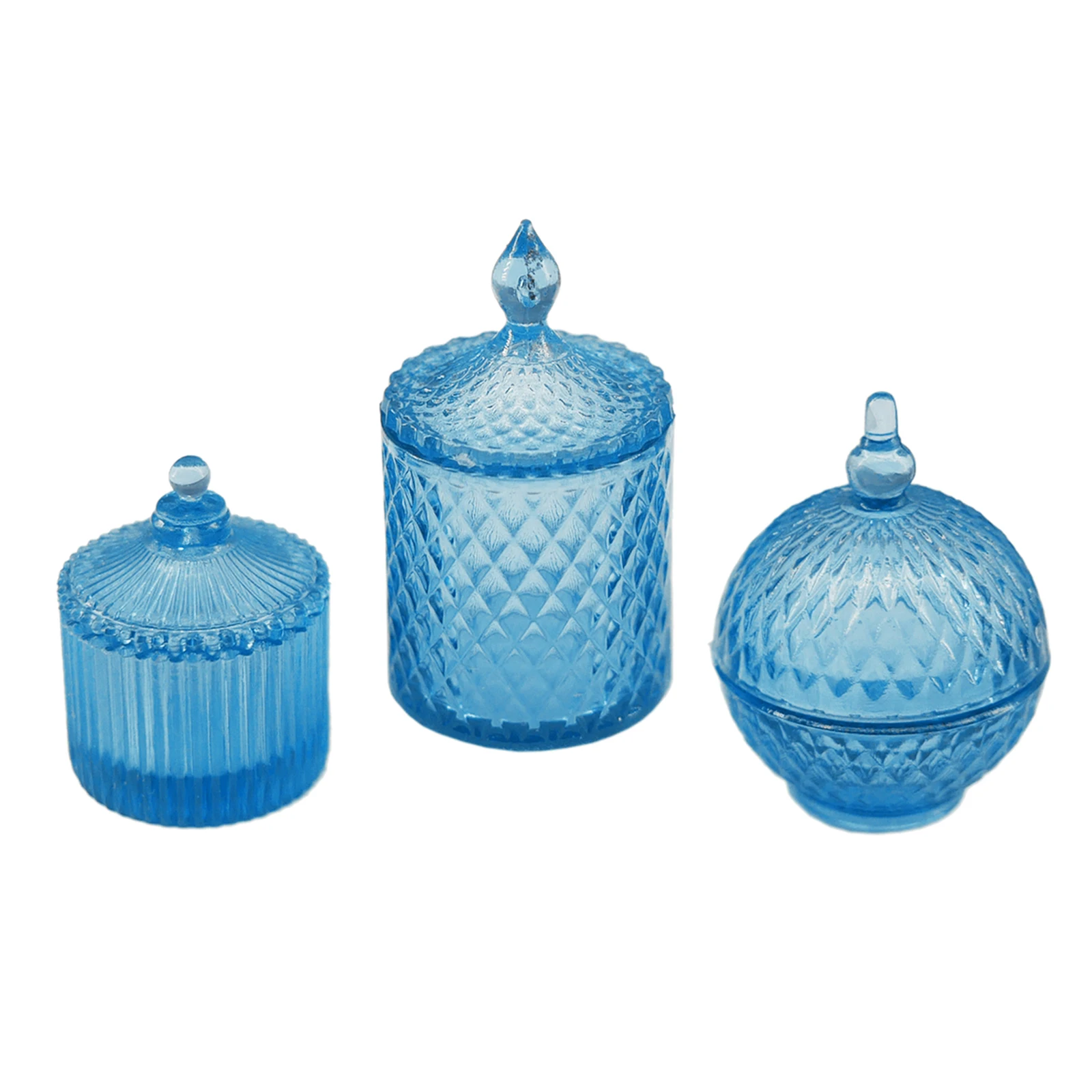 

3pcs/set 1:6 Dollhouse Miniature Doll Accessories Toy Candy Jar Transparent Food Bottles
