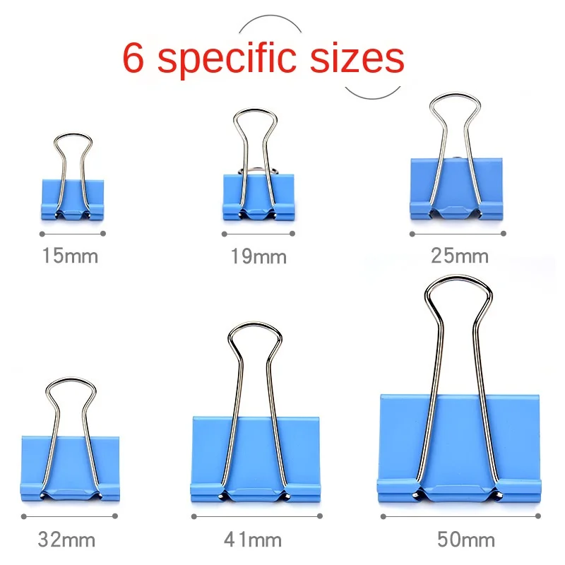 12pcs/BOX 50mm M&ampG Long tail folder pigtail iron clip business card finishing office supplies | Канцтовары для офиса и дома