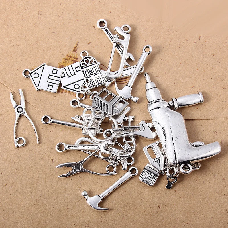 DIY Подвески для изготовления украшений из сплава цинка античные посеребренные