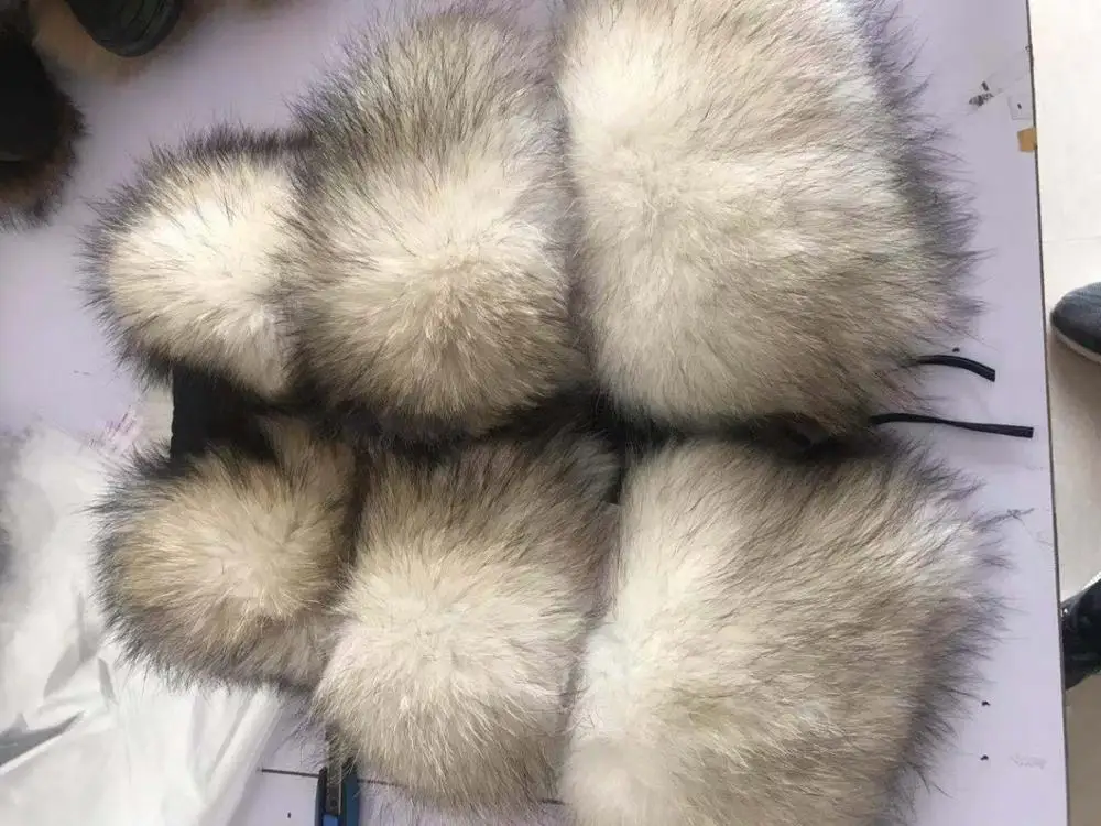 natural white QIUCHEN PJ8050 Новинка года, Женская длинная куртка из натурального меха енота, кожаная куртка без рукавов - Цвет: natural white