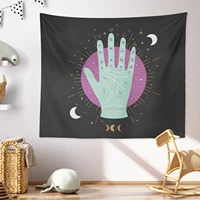 palmistry witchcraft mystery divination home decor wall hanging sun moon polyester wall rugs dorm decor wall tapestry