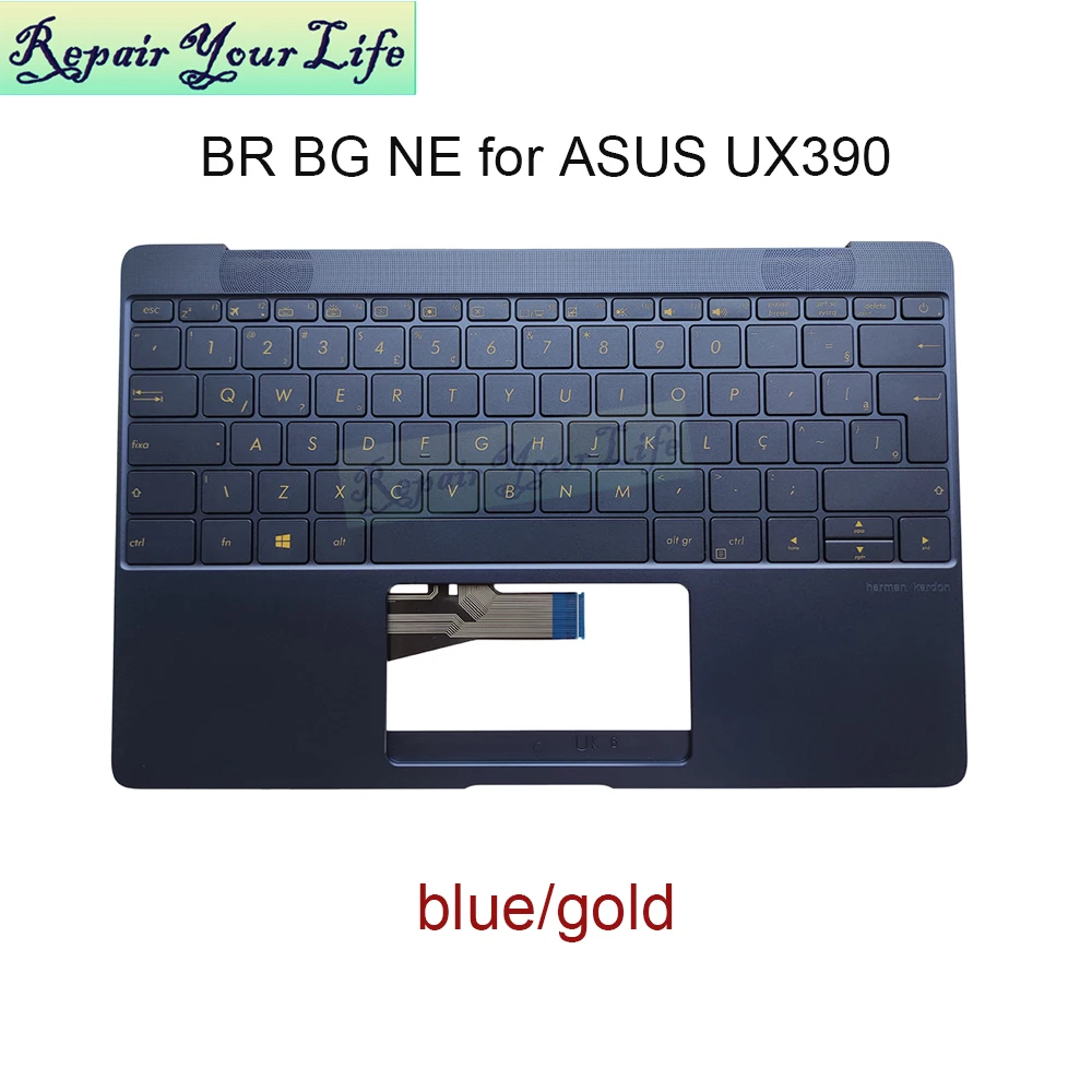 

Bulgarian Brazilian Norway backlight laptop Keyboard Brazil C cover palmrest for ASUS Zenbook UX390 UA UX309U D604BG00 D604BR00