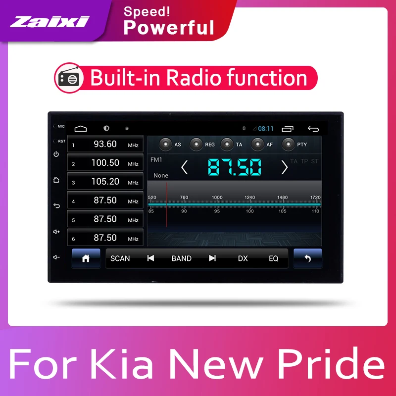 ZaiXi 2din автомобильный мультимедийный Android Автомагнитола для Kia New Pride Sephia Sport 2005 ~ 2011
