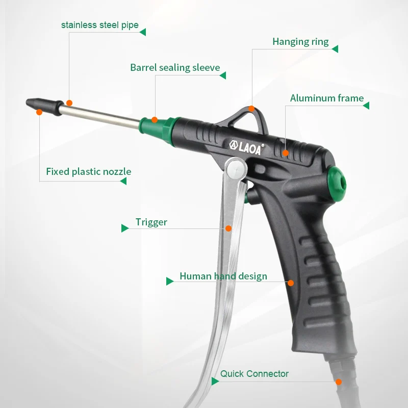 Пневматический фен LAOA портативный пистолет высокого давления из алюминиевого