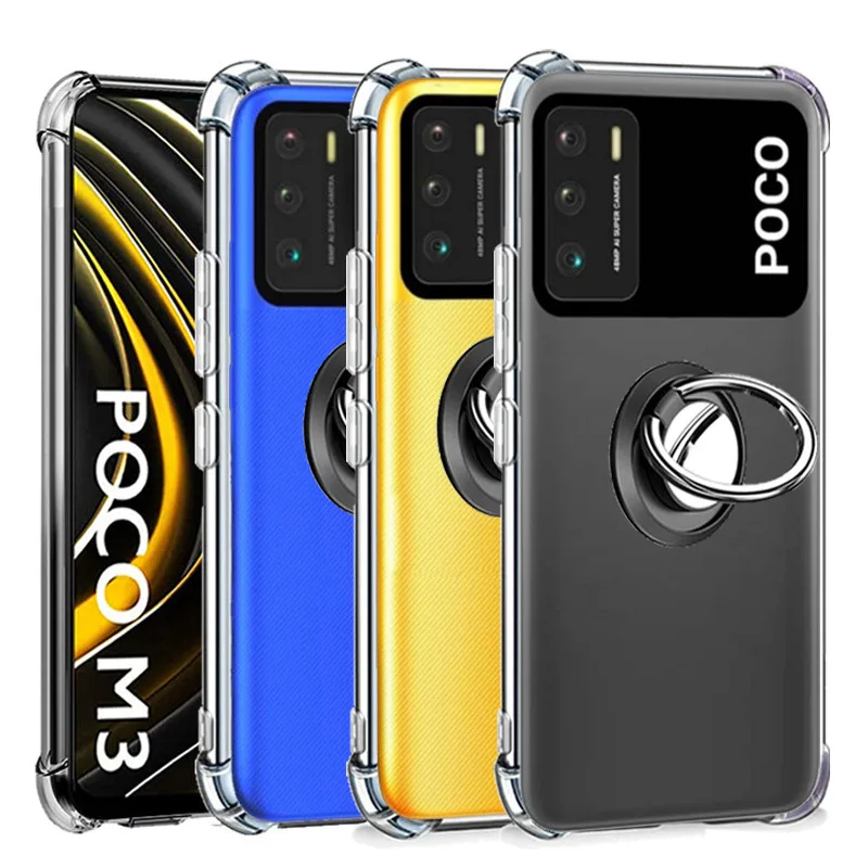 

Finger Ring Case For Xiaomi Poco M3Pro M4 Case,Soft Camera+Glass Poco X3GT Screen Protector For Poko M3 M4 Pro Phone Accessories