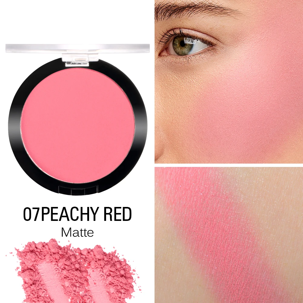 07 Peachy Red SACE LADY Румяна для лица пудра макияж матовые румяна профессиональная Румяна для щек макияж натуральный персик косметика - Цвет: 07 Peachy Red
