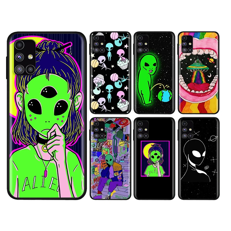 

Aesthetics Cartoon alien space For Samsung Note 20 10 9 8 Ultra lite Plus Pro F62 M62 M60 M40 M31S M21 M20 M10S Phone Case
