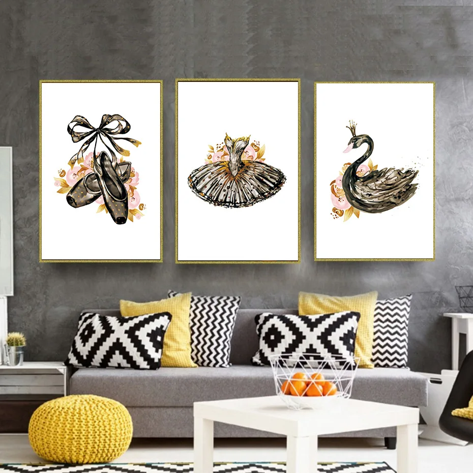 Dance Painting Studio Classroom Training Center Decoration Dancing Ballet Art Room | Дом и сад