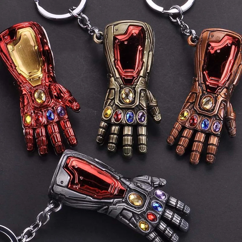 Captain Marvel Keychain Ring Avengers Thor Hammer Key Chain Thanos Infinity Gauntlet Keychains Cap Keyring Women Metal | Украшения и