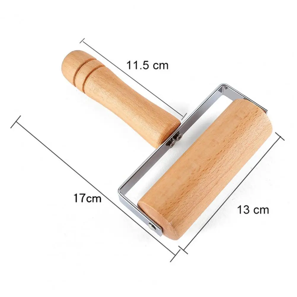 

Wooden Rolling Pin Non-stick Wheel Design Solid Wood Kitchen Rolling Pin Cookie Dough Rolling Pizza Kitchen Baking Tools