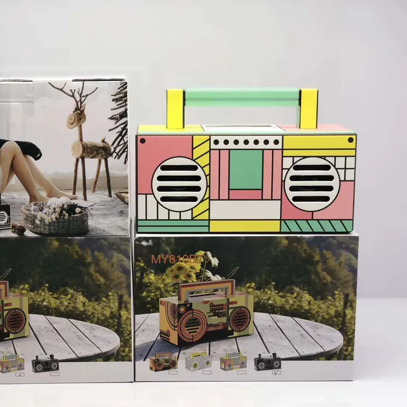 TWS ретро портативный Bluetooth динамик беспроводной театральный сабвуфер TF открытый