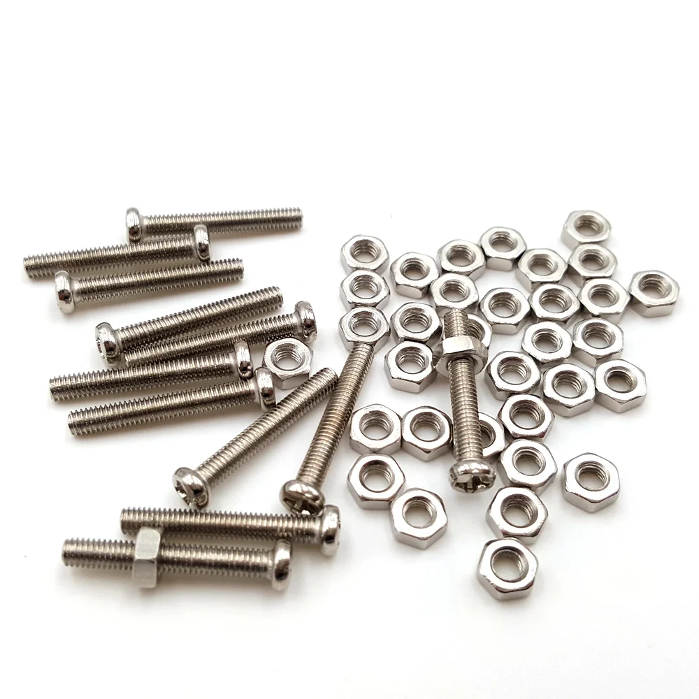 

50PCS/LOT M2 M2.5 M3 X 6MM 10MM 20MM Screws Hexagon Nuts for DIY Household Daily Use
