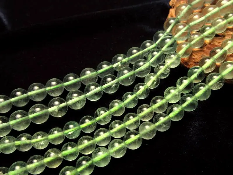 

AAA Beautiful green fluorite 6mm-12mm 1strands/setabout 38 cm