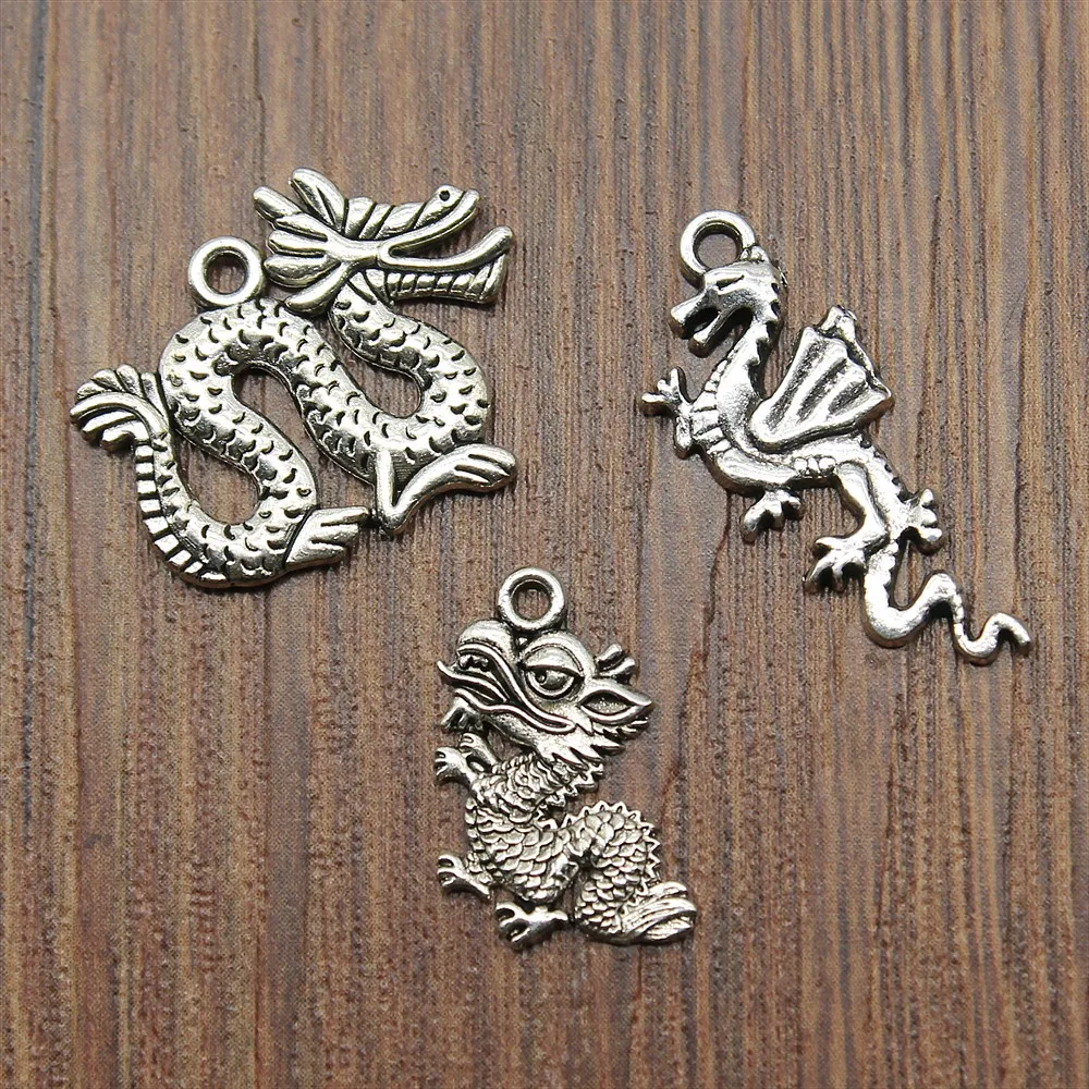10 шт. / Лот подвески дракон DIY ювелирная фурнитура для изготовления ювелирных