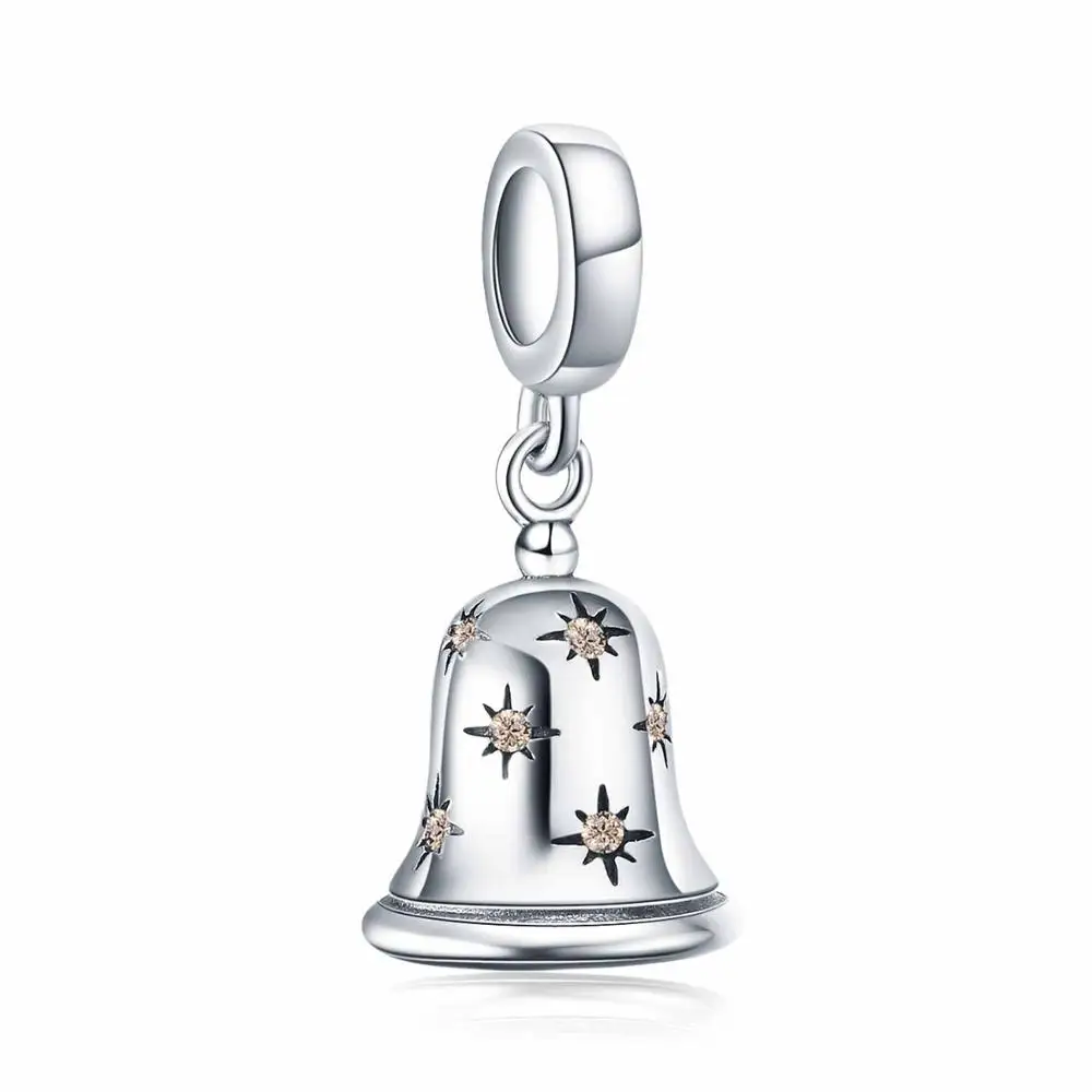JewelryPalace рождественские звенящие колокольчики кубического циркония 925 пробы Серебряная очарование бусы для Для женщин Новая горячая Распродажа красивые подарки