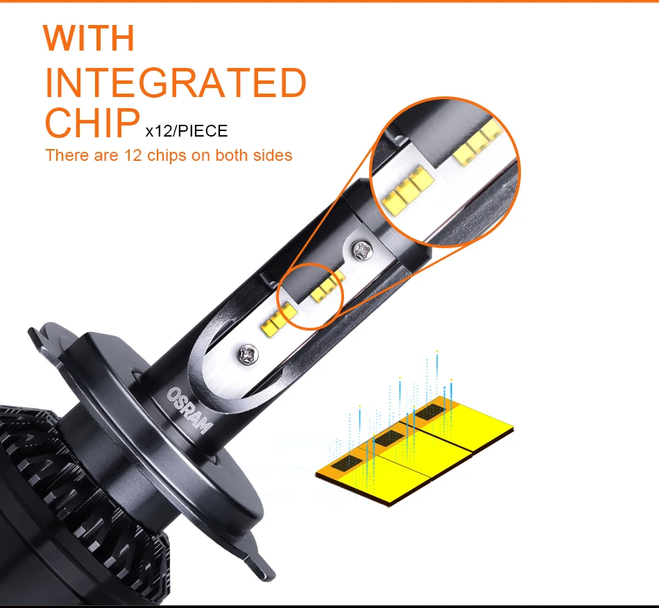 Osram люсис привело para авто h4 светодиодные фары комплект ampoule led h4 9003 hb2 Hi/Lo светодиодные фары лампы h1 h11 12 В luz led automovil