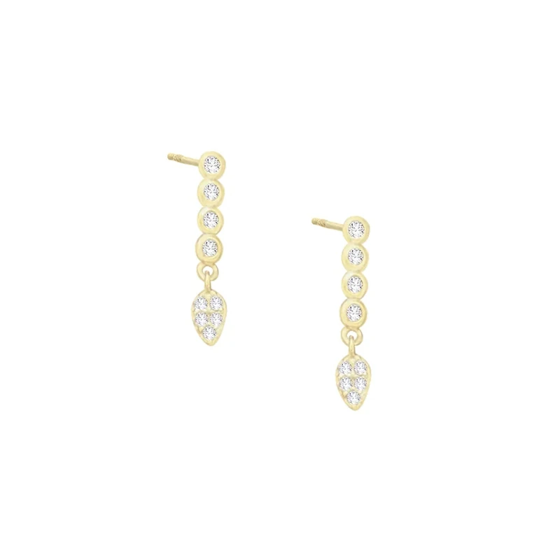 

AIDE 100% Real 925 Sterling Silver Cute Water Drop Stud Earrings for Women Zircon Piercing Earring Earings Jewelry pendientes