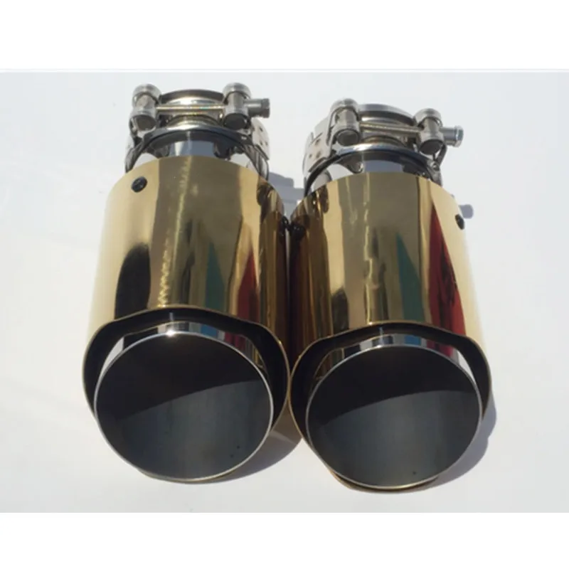 Новая модель глянцевых золотистых и серебристых выхлопных труб IN63mm OUT101mm из