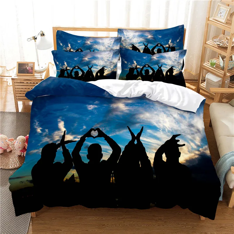 

Happy People Bedding Set Duvet Cover Set 3d Bedding Digital Printing Bed Linen Queen Size Bedding Set Fashion Design