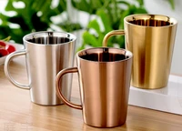 304 stainless steel double layer mugs coffee cup creative water cup heat insulation beer cup stainless cup