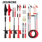 28 шт. мультиметр Тестовые провода комплект зажимы аллигатора высокого напряжения гибкие тестовые зонды изоляция пирсинг тестовый зажим сменный