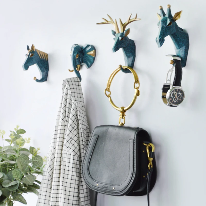 

Nordic Animal Hooks Hanging Hook Holder Strong Seamless Paste Hook Hanger Keys Wall Decor Home Decoration Multi-Purpose Hooks