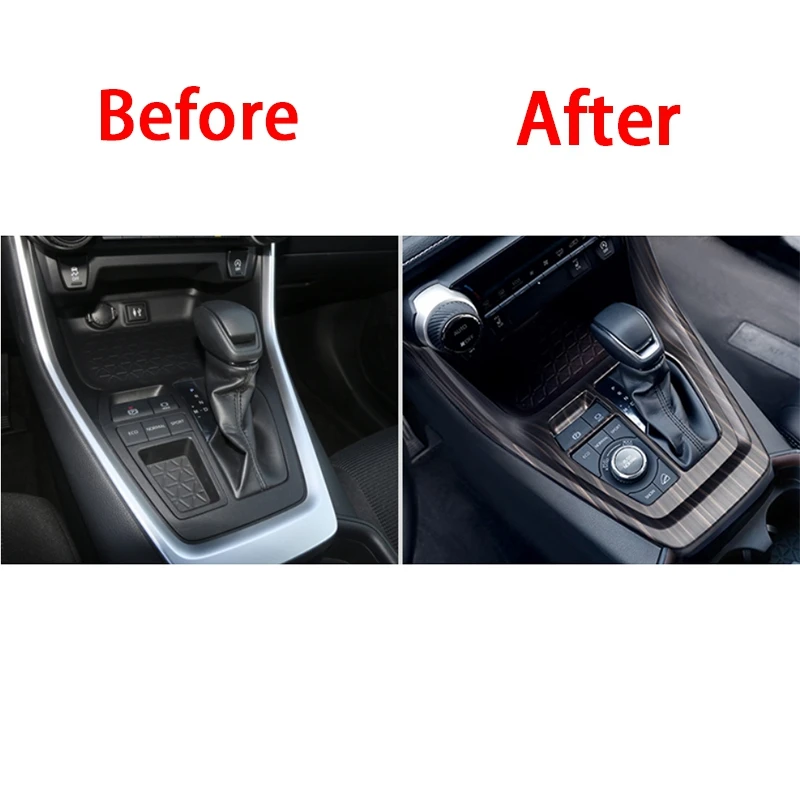 ABS Wood Grain Central Console Gear Shift Box Panel Cover Trim for Toyota RAV4 2019-2020 | Автомобили и мотоциклы