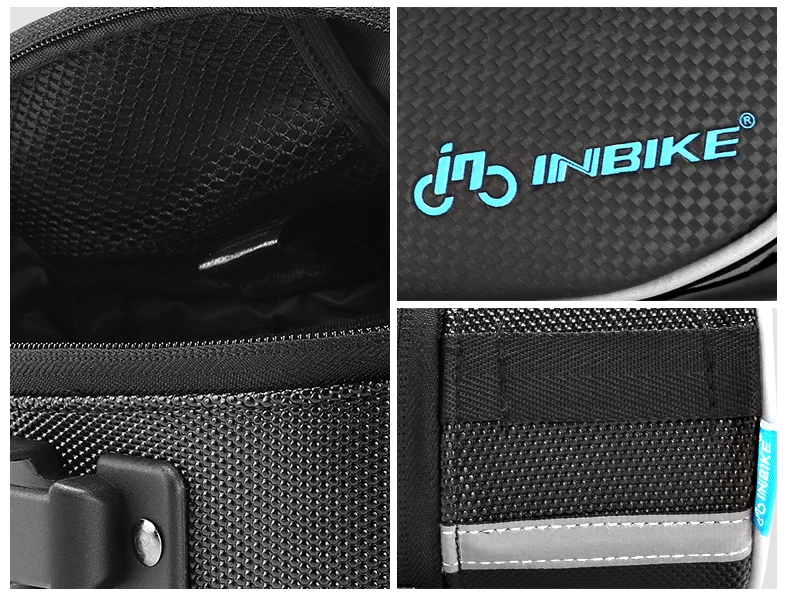 INBIKE 1L велосипедная сумка, водонепроницаемая седельная сумка, Противоударная большая велосипедная задняя седельная сумка, MTB Аксессуары для велосипеда, светоотражающая велосипедная сумка