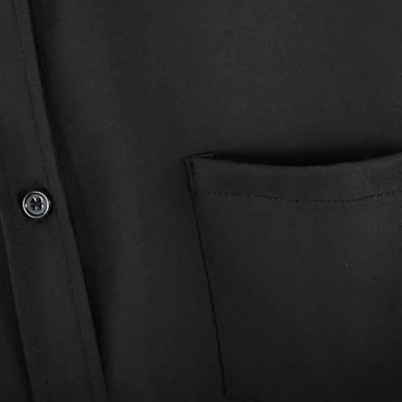 

IEQJ Minimalism Loose Long Sleeve Chiffon Shirt Women Pocket Bottoming Chic Lapel Casual Style New Fashion Tide 2021 Spring 3GD1