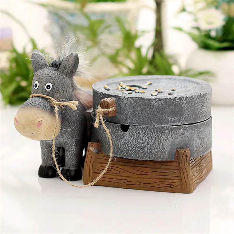 

MOKE GRIND CART ASHTRAY FASHION PERSONALITY OFFICE RESIN DONKEY ASHTRAY HOME ADORNMENT BEDROOM DECORATION R2810