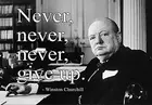 Вдохновляющая Цитата Winston Черчилля, никогда не сдавайся, винтажный Ретро винтажный жестяной знак, металлический знак, 8x12 дюймов
