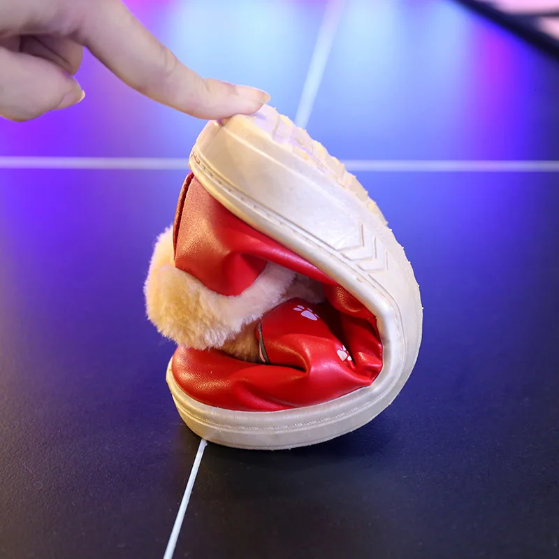 Водонепроницаемая плюшевая обувь теплые хлопковые домашние шлепанцы с рисунком