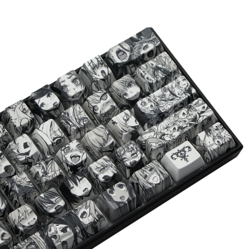 PBT 71 ключ Ahegao Keycap Сублимация красителя OEM профиль японский аниме для Cherry Gateron