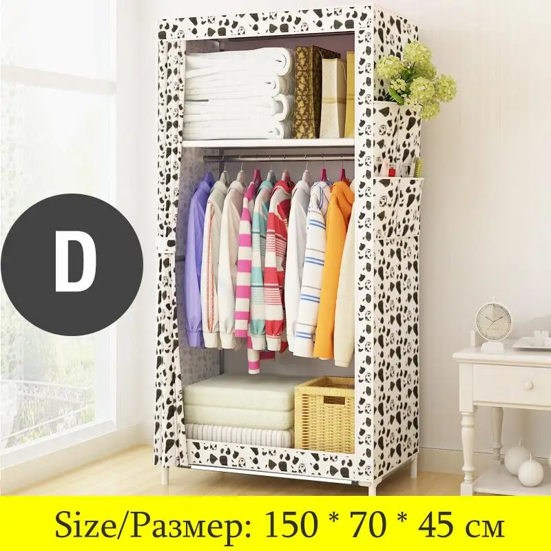 Минималистичный современный нетканый тканевый гардероб складная стальная