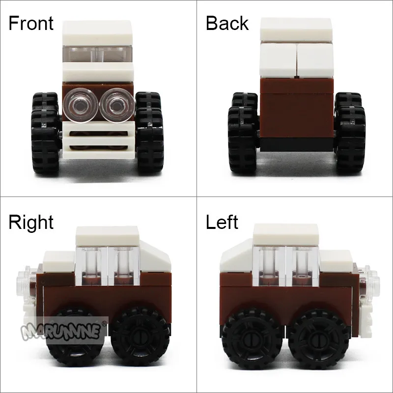 Кубики MOC гоночный автомобиль 10 шт с кольцом для ключей Мини автомобили