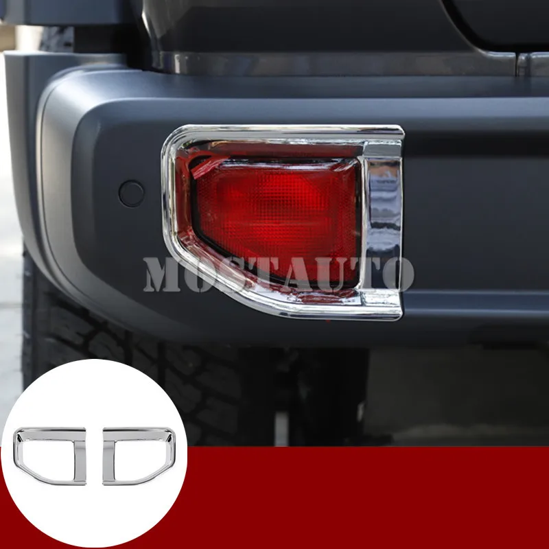 Для Jeep Wrangler JL ABS хромированный задний противотуманный фонарь накладка 2018-2019 2 шт.