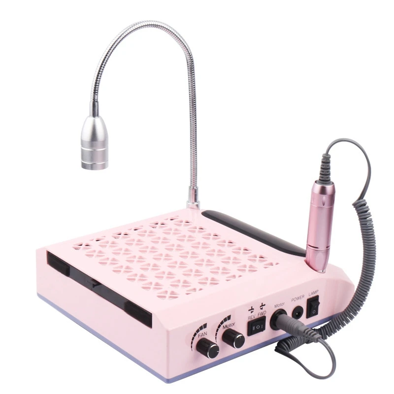 

Nail Polisher 80W LED Lamp Dust Collector 25000RPM Drill Machine Pedicure Remover Polisher Nail Tools