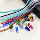 Чешские бусины STENYA для рукоделия, камни в форме двойного конуса, комплектующие для ювелирных изделий, стеклянные бусины-разделитель для серег, аксессуары для браслетов-шармов