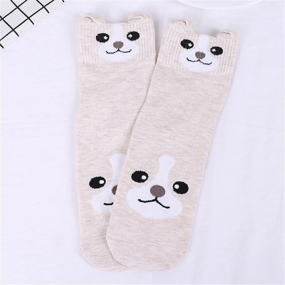 Новые милые забавные женские носки мягкие дышащие хлопковые с рисунком кота