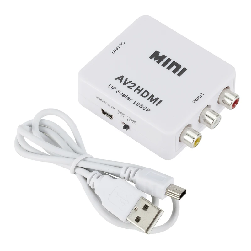 Мини адаптер AV2HDMI AV RCA HDMI Full HD 1080P 60 Гц| |