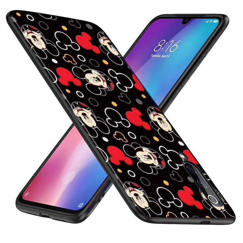 Mickey Mouse For Xiaomi Mi 12 11 10 11T 10T 9T 9 8 Note 10 Ultra Pro Lite TPU Soft Silicone Black Phone Case Funda Coque