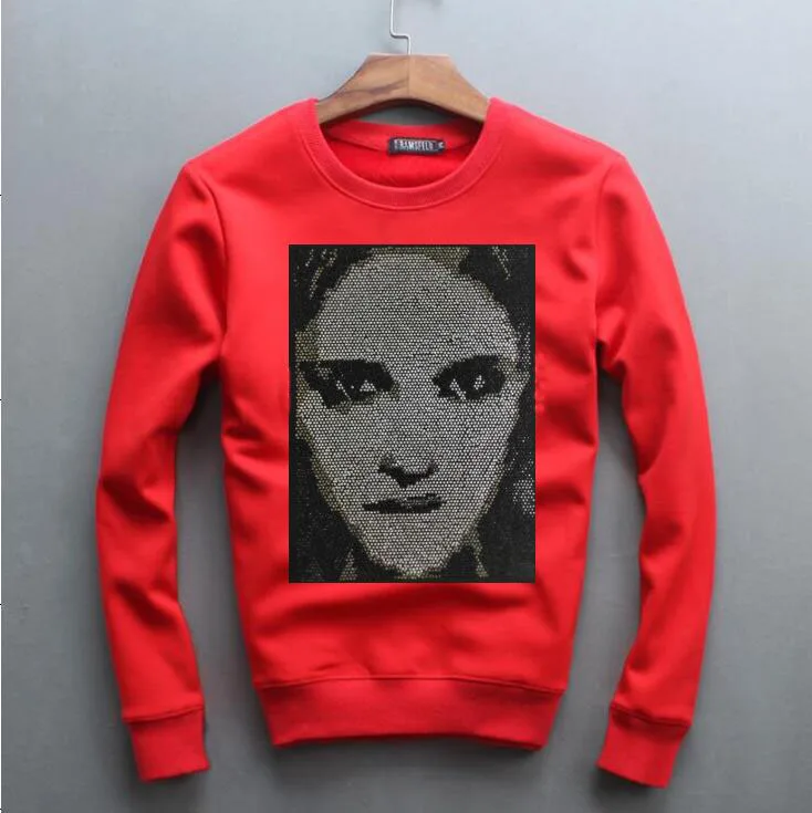 

Мужская толстовка Стразы с длинным рукавом Толстовка Осень Зима свитшоты пальто для больших мальчиков