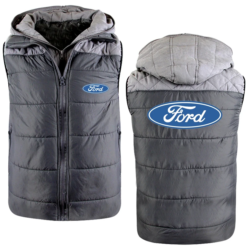 

NEW Mens jackets Ford Car Logo Printing Winter Thicken Men zip hoodie Warm Wool Fleece Cotton High Quality Sport Jacket