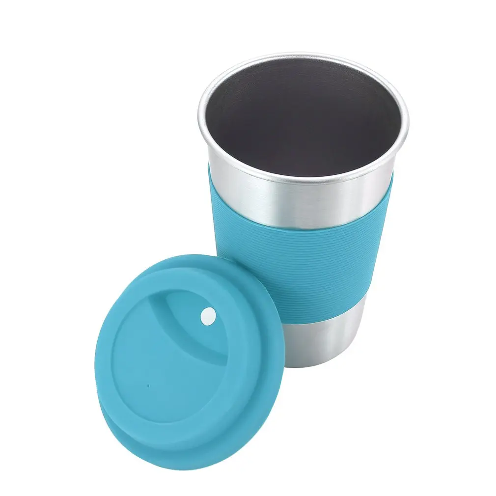 Портативный силиконовый Нержавеющая сталь бутылка для воды Кофе Чай пива с