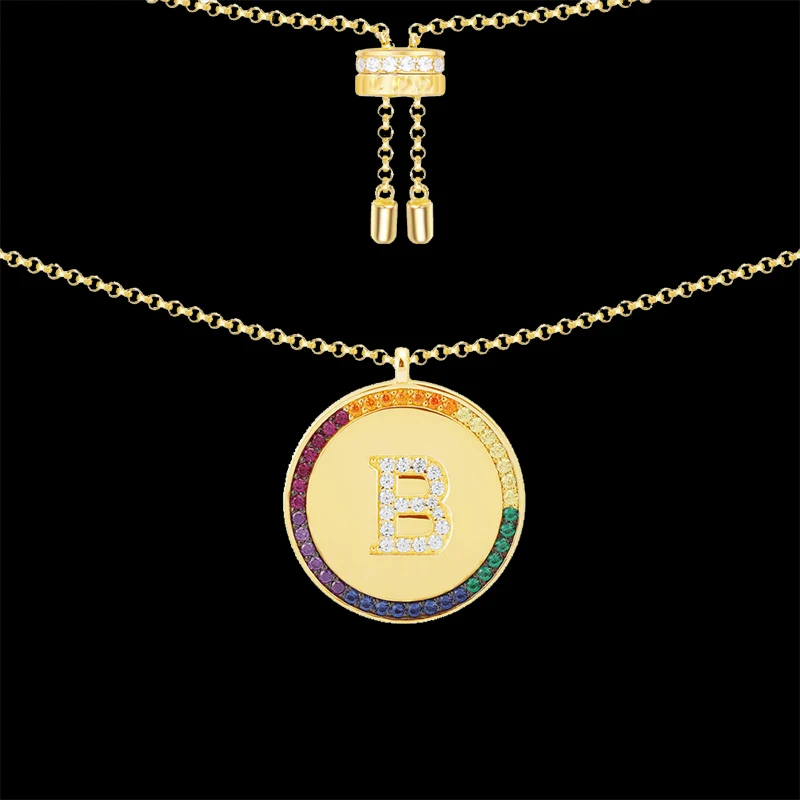 Женское Ожерелье в европейском и американском стиле с радужными буквами на заказ