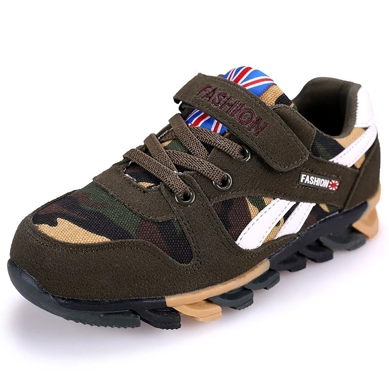 835 green kids shoe Яркие детские кроссовки для мальчиков; дышащие кроссовки из сетчатого материала; Детская уличная спортивная обувь на липучке для маленьких девочек; цвета хаки; кроссовки - Цвет: 835 green kids shoe