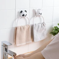 cartoon children towel rack ring wall mounted bathroom toilet child hanging rod home kitchen towel holder hanger storage shelf