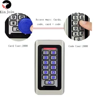 IP68 Waterproof Outdoors Use Metal Stainless steel Reader 2000Users WG input and output security RF Access Control Keypad